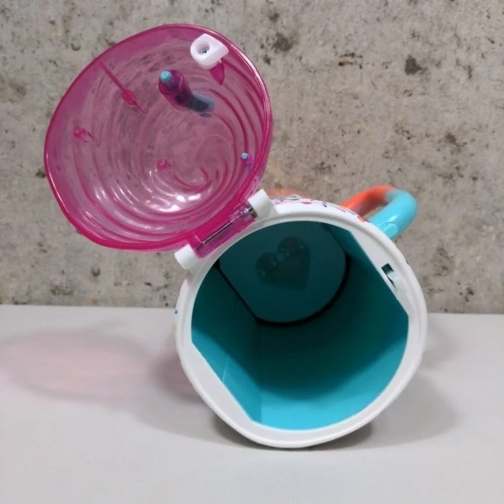 Mattel Barbie Milkshake Tumbler Cup 40oz 2023 New Teal Pink Sprinkles‎ Huge Mug